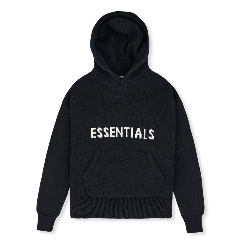 Fear of God Essentials Knit Pullover Hoodie (SS21) Black - Im Your Wardrobe