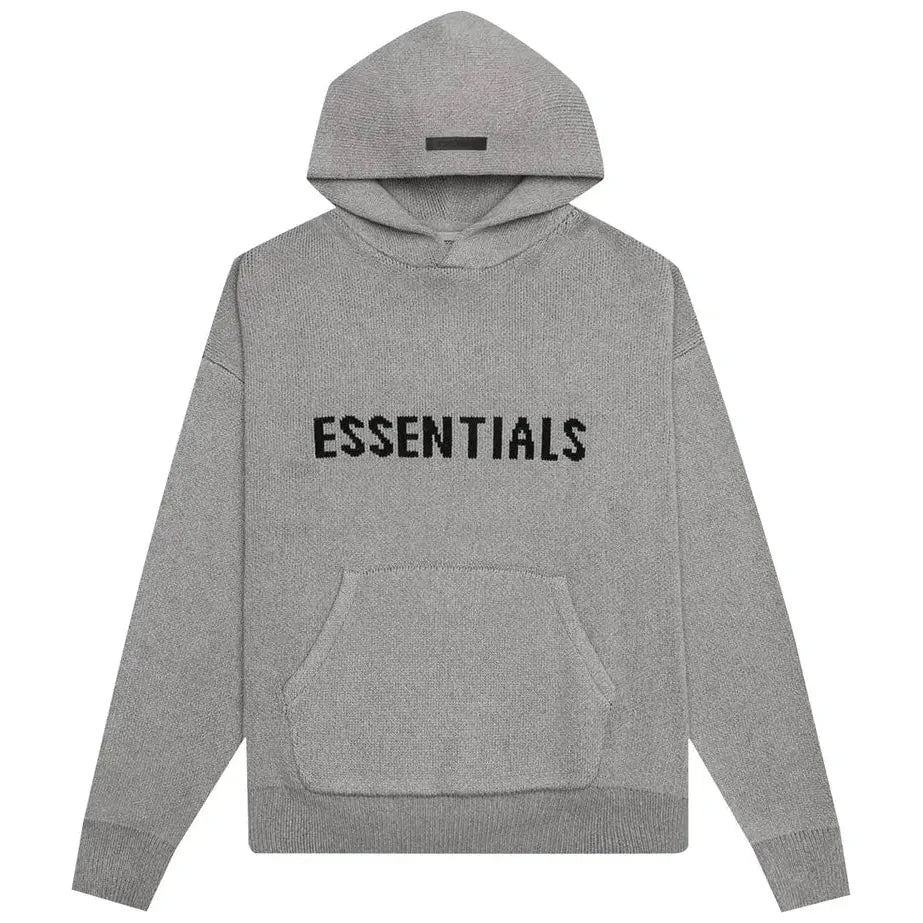 Fear of God Essentials Knit Pullover Hoodie (SS21) Dark Heather Oatmeal - Im Your Wardrobe