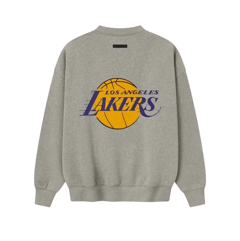 Fear of God Essentials Lakers Sport Crewneck Concrete Heather - Im Your Wardrobe
