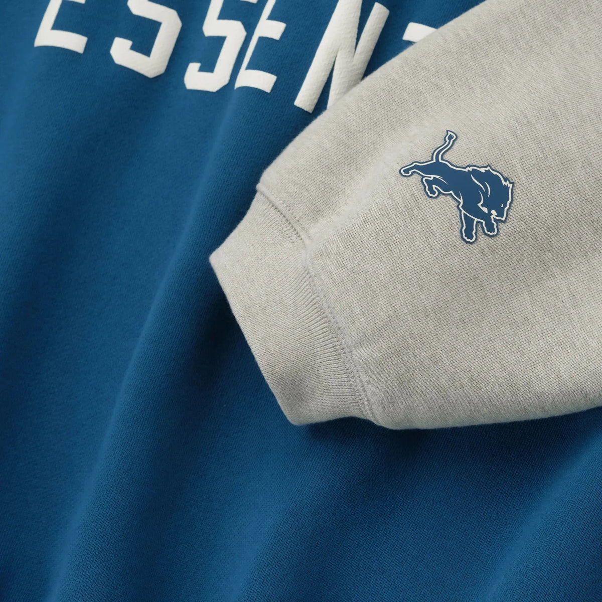 Fear of God Essentials Lions Sport Hoodie Blue Sapphire/Heather Stone - Im Your Wardrobe