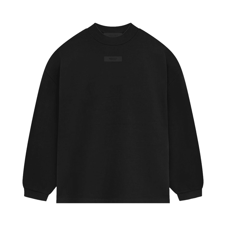 Fear of God Essentials Long-Sleeve Shirt II Jet Black (SS24) - Im Your Wardrobe