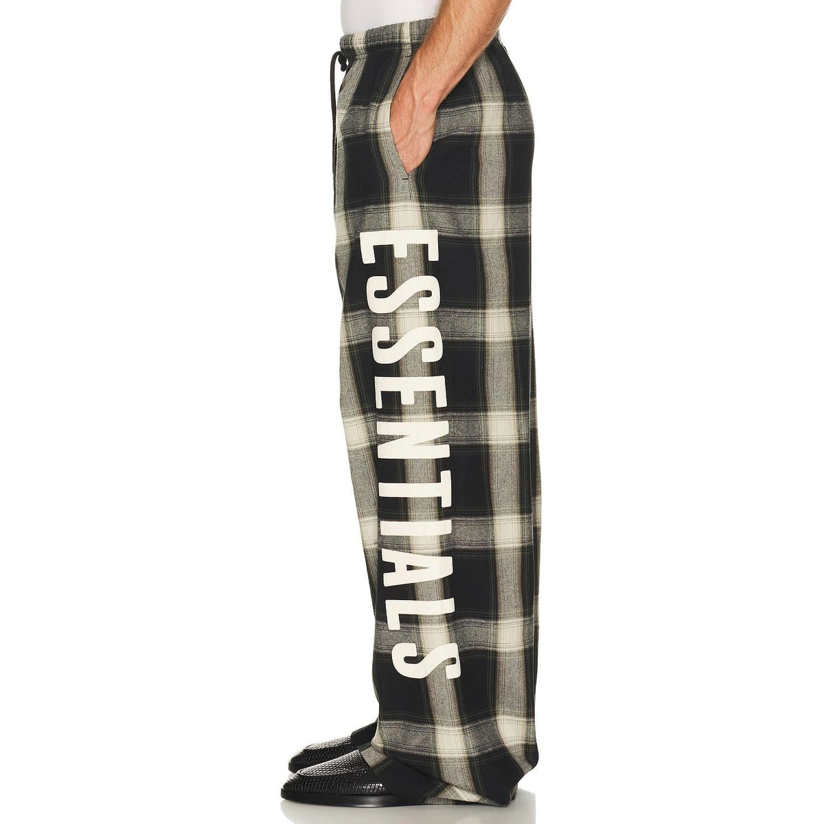 Fear of God Essentials Lounge Pant Iron Grey Plaid - Im Your Wardrobe