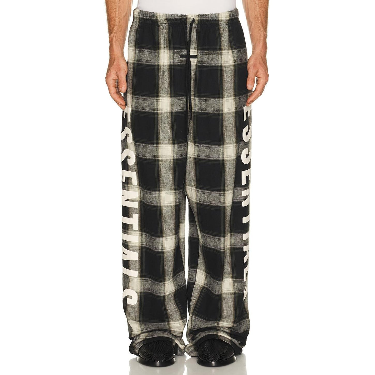 Fear of God Essentials Lounge Pant Iron Grey Plaid - Im Your Wardrobe