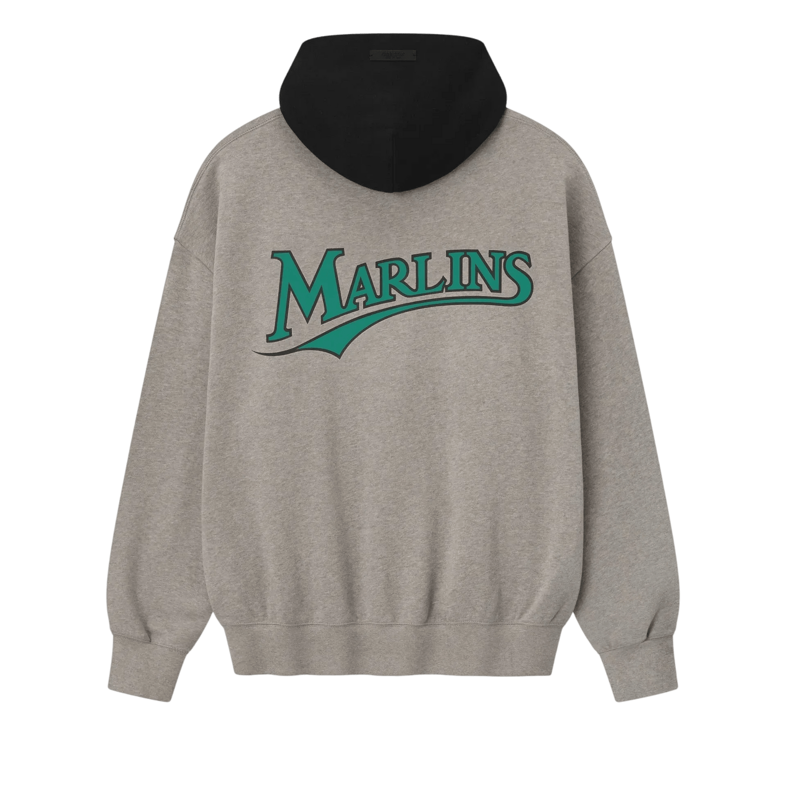 Fear of God Essentials Marlins Sport Hoodie Concrete Heather/Blk - Im Your Wardrobe