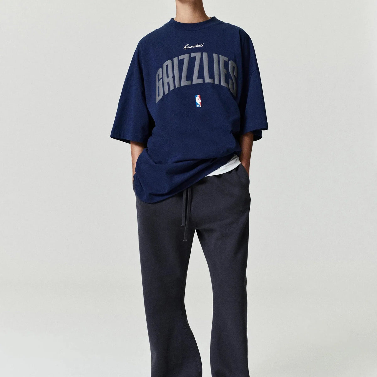 Fear of God Essentials Memphis Grizzlies 90s Fit Tee Midnight Navy - Im Your Wardrobe