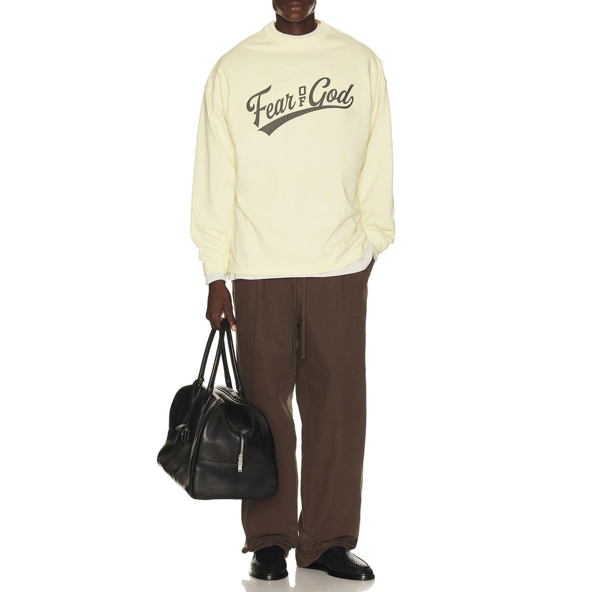Fear of God Essentials Merch Long Sleeve Tee Chalk - Im Your Wardrobe