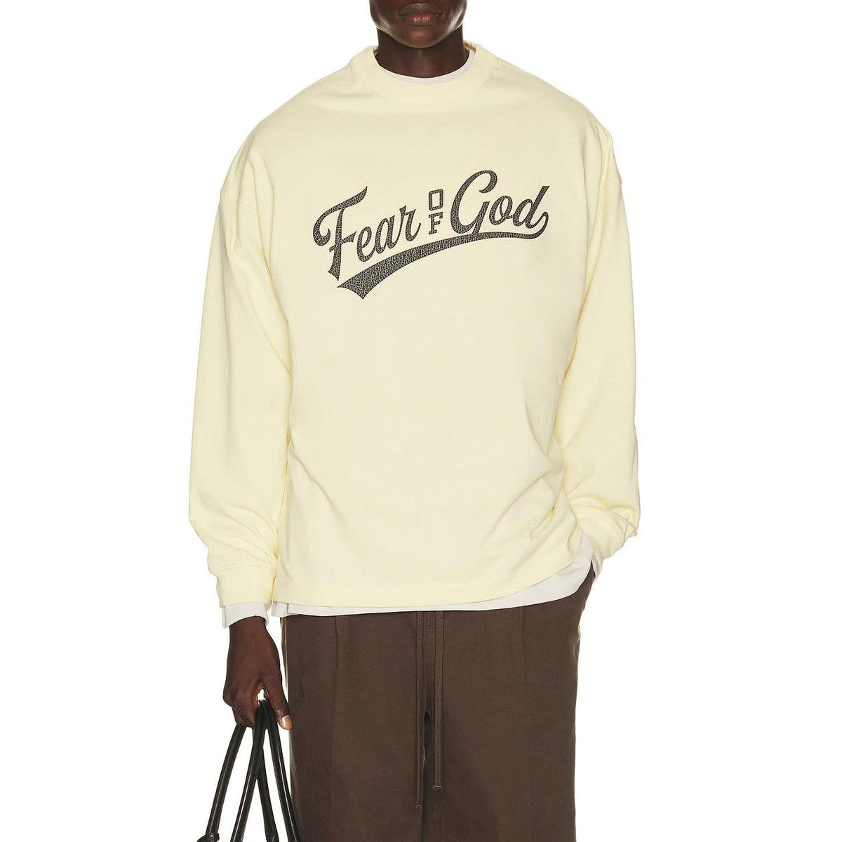 Fear of God Essentials Merch Long Sleeve Tee Chalk - Im Your Wardrobe