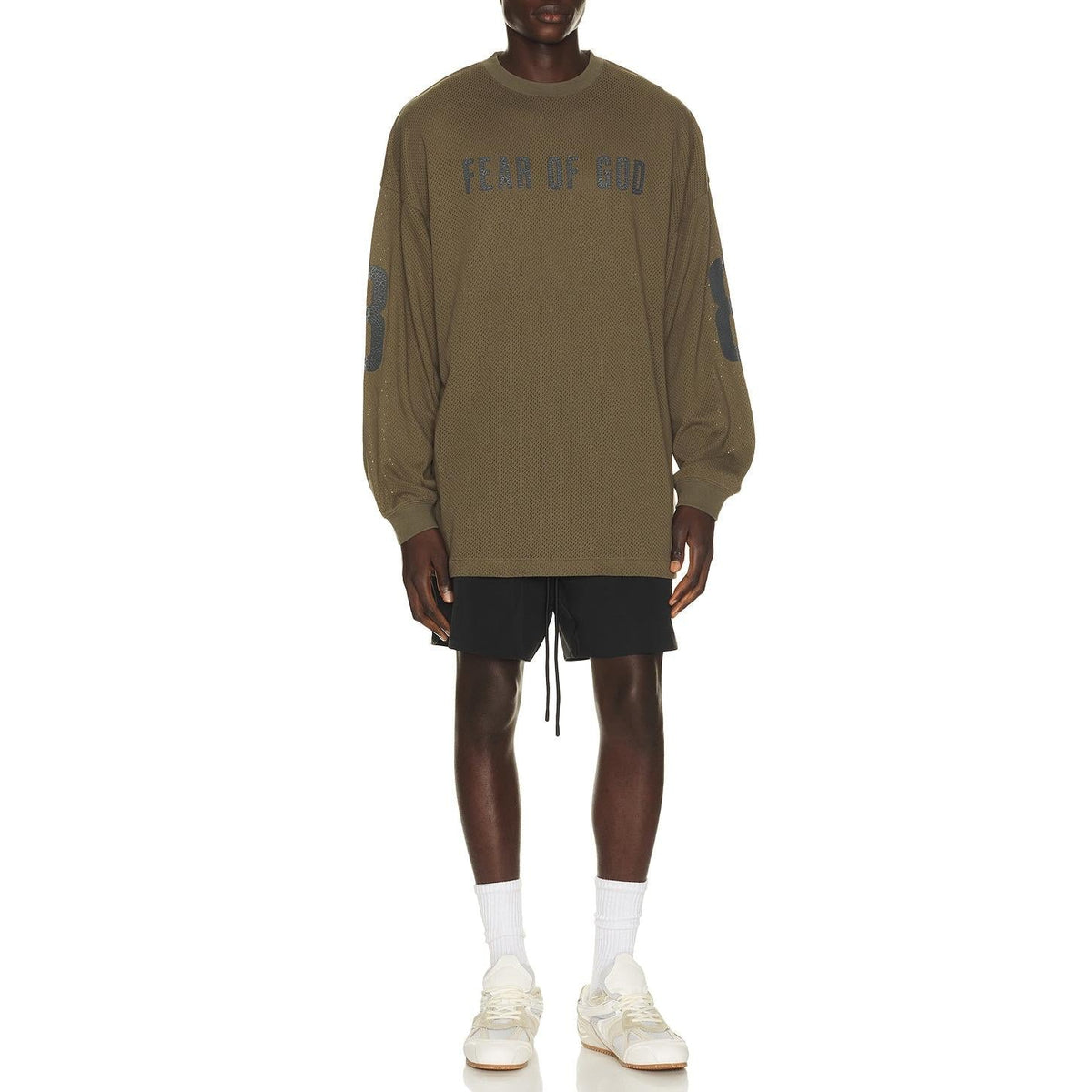 Fear of God Essentials Merch Long Sleeve Tee Moss - Im Your Wardrobe