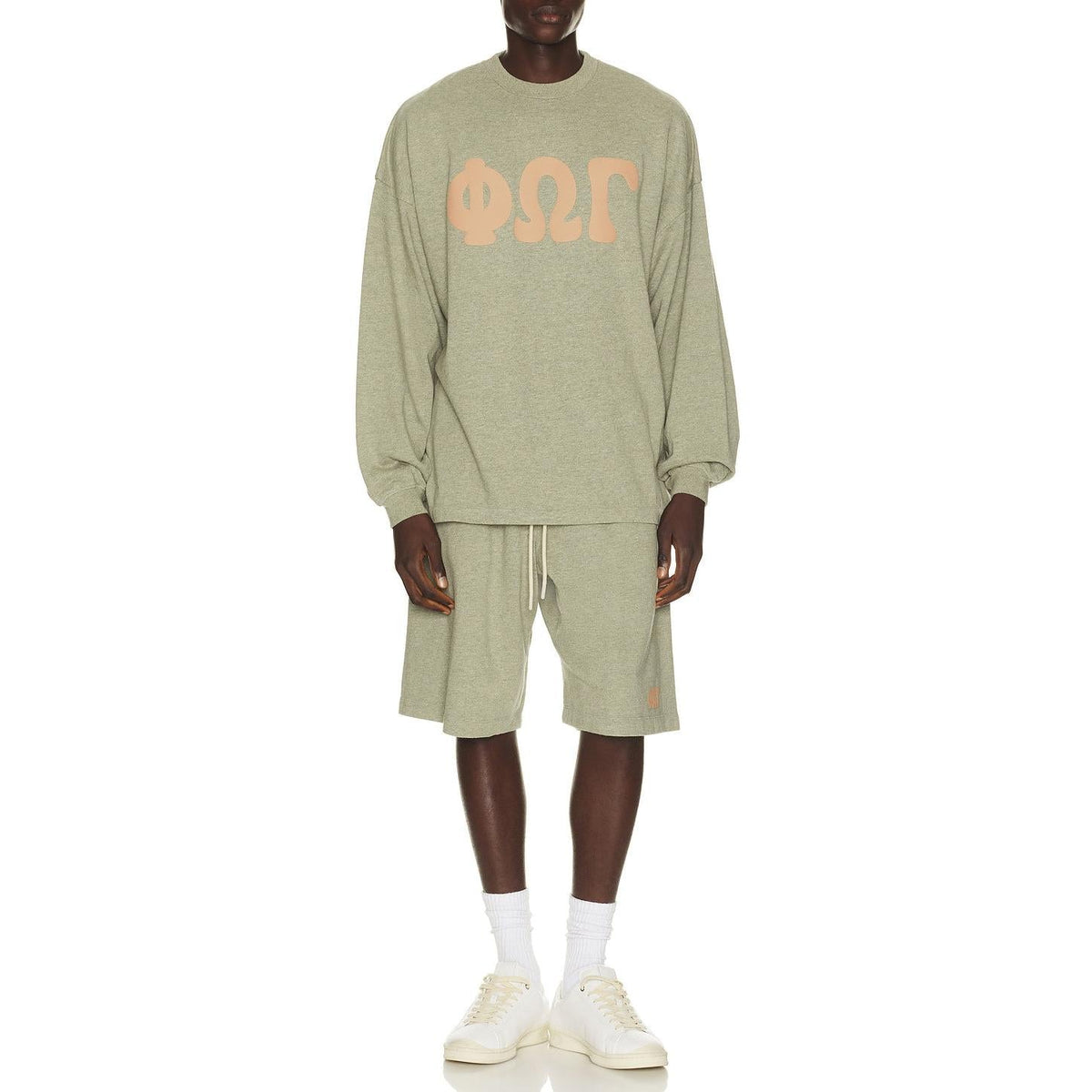 Fear of God Essentials Merch Long Sleeve Tee Washed Seal Heather - Im Your Wardrobe