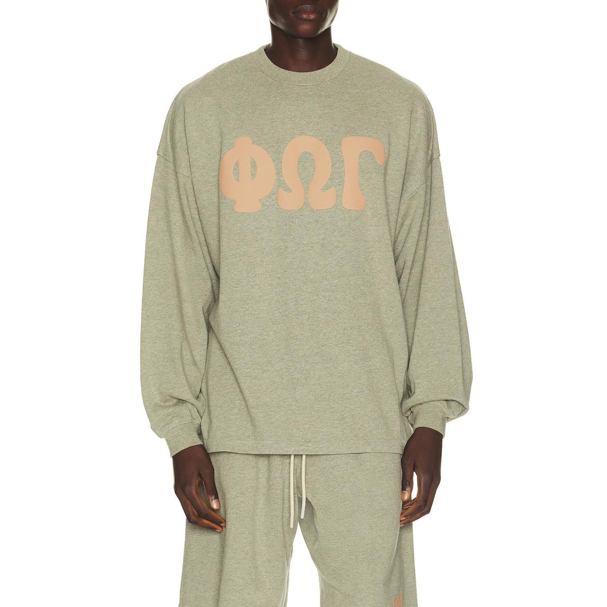 Fear of God Essentials Merch Long Sleeve Tee Washed Seal Heather - Im Your Wardrobe