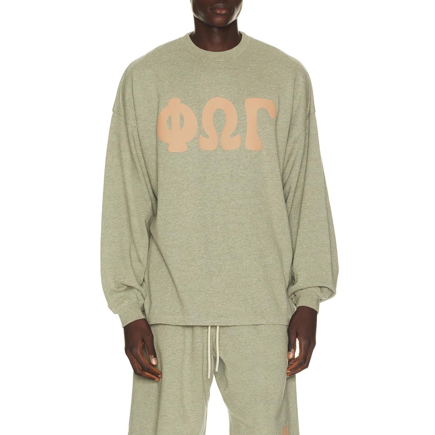 Fear of God Essentials Merch Long Sleeve Tee Washed Seal Heather - Im Your Wardrobe