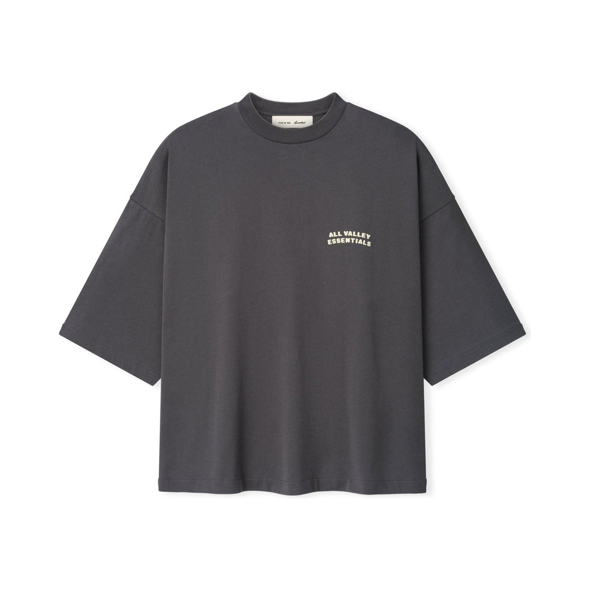 Fear of God Essentials Merch Tee Boxy Fit All Valley Iron Grey - Im Your Wardrobe