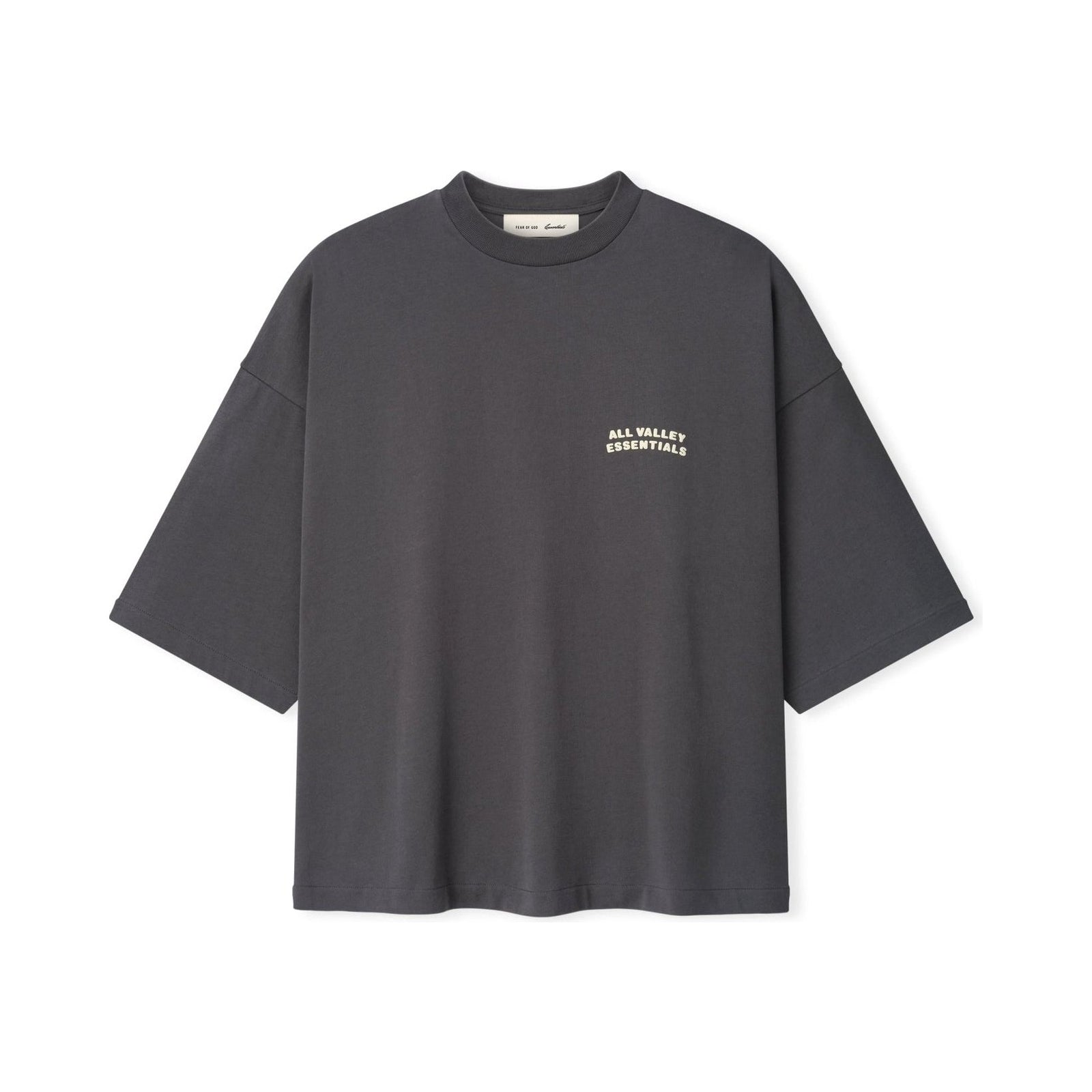 Fear of God Essentials Merch Tee Boxy Fit All Valley Iron Grey - Im Your Wardrobe