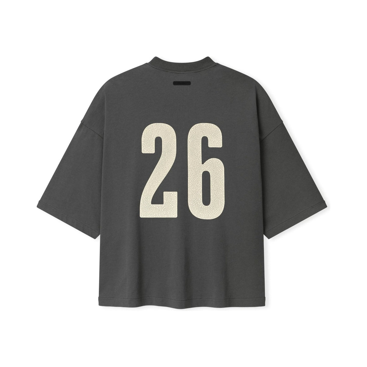 Fear of God Essentials Merch Tee Boxy Fit Crackle 26 Iron Grey - Im Your Wardrobe