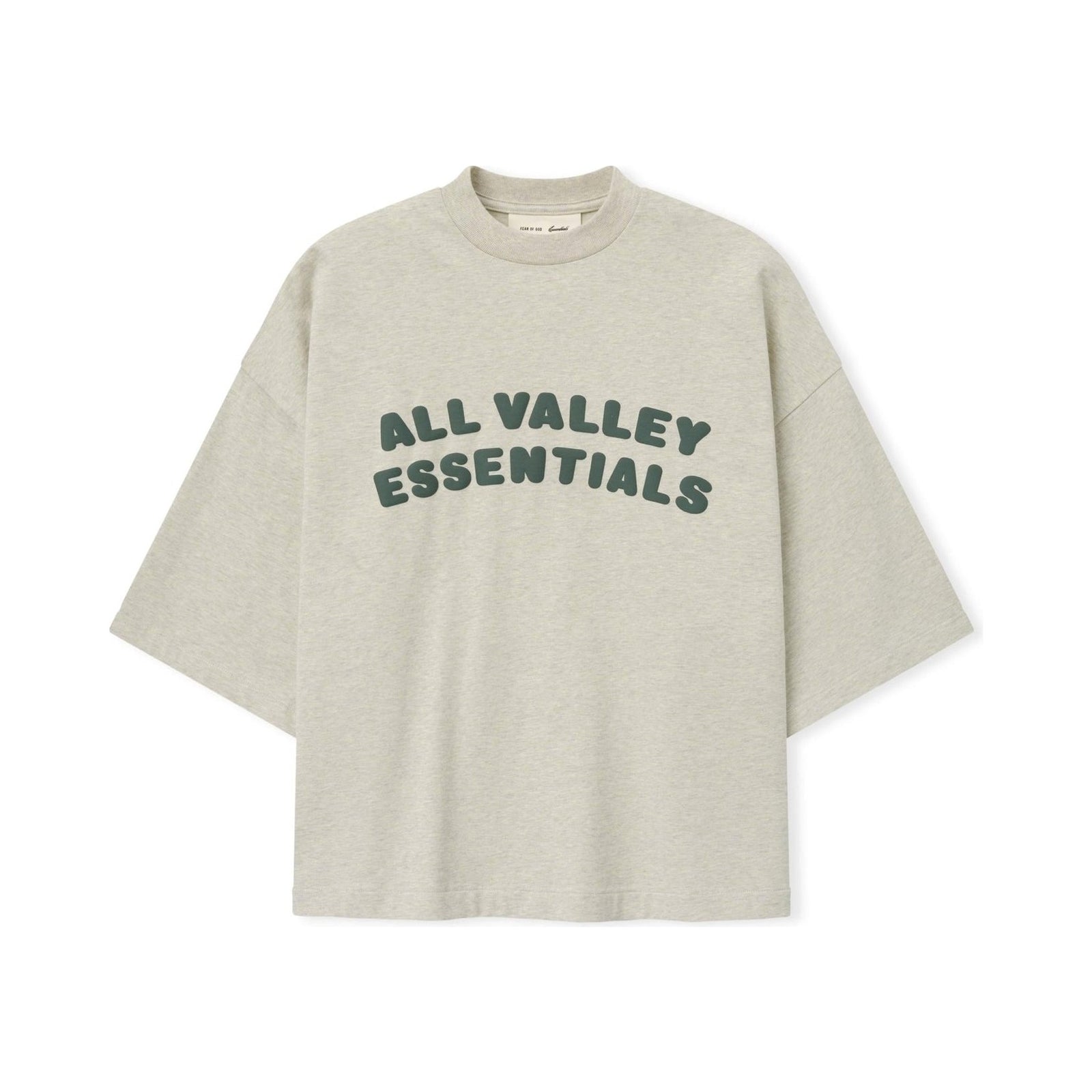 Fear of God Essentials Merch Tee Boxy Fit Vanilla Heather - Im Your Wardrobe