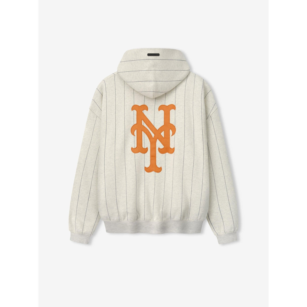 Fear of God Essentials Mets Sport Hoodie Oatmeal Heather W Dark Sapphire Pinstripes - Im Your Wardrobe