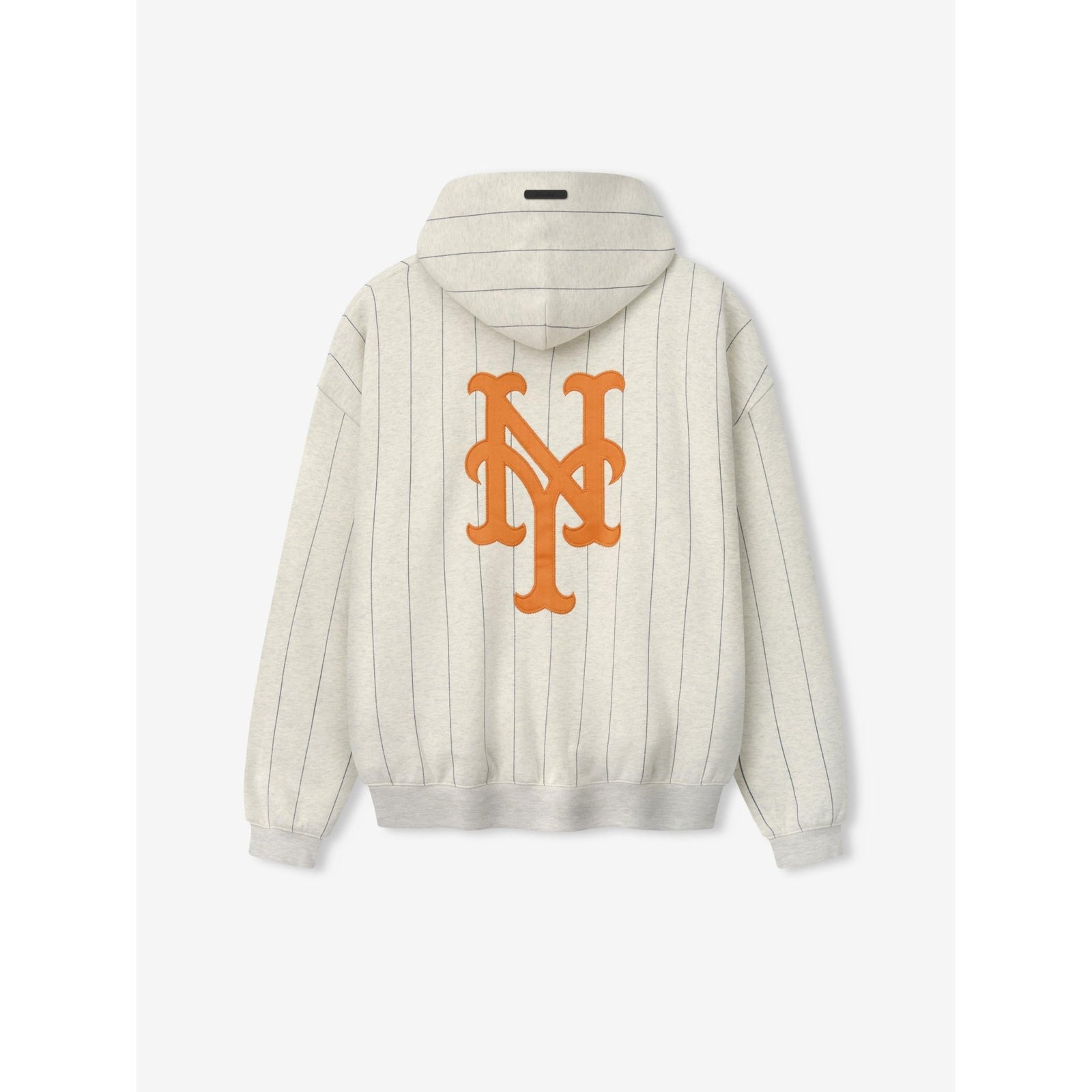 Fear of God Essentials Mets Sport Hoodie Oatmeal Heather W Dark Sapphire Pinstripes - Im Your Wardrobe