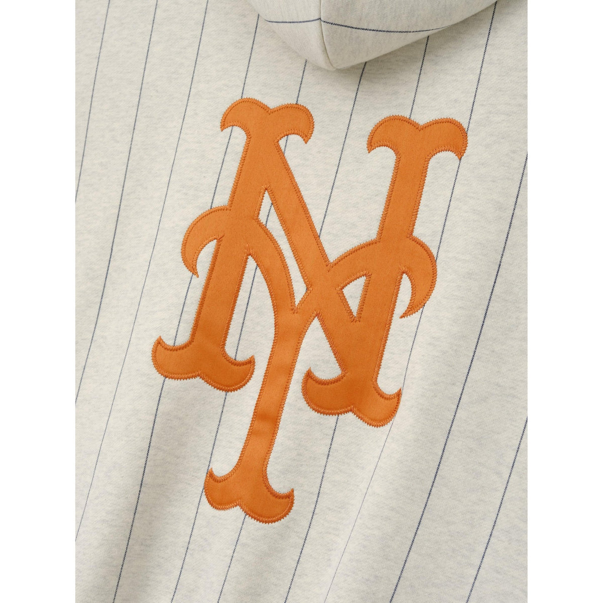 Fear of God Essentials Mets Sport Hoodie Oatmeal Heather W Dark Sapphire Pinstripes - Im Your Wardrobe