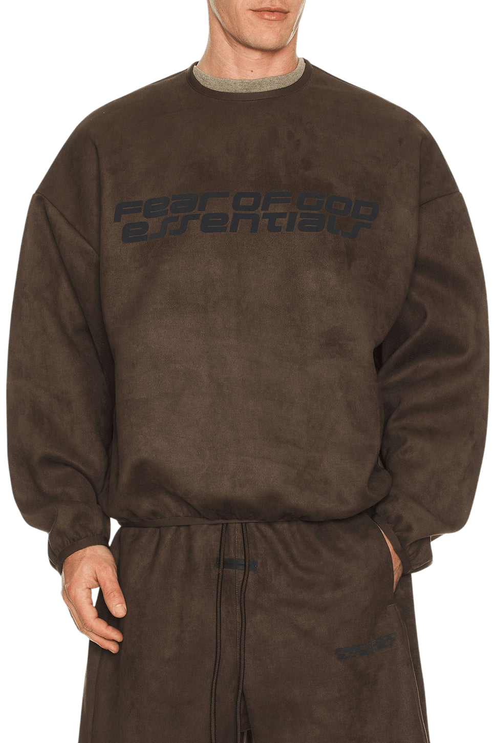 Fear of God Essentials Modern Crewneck Sweatshirt Brown