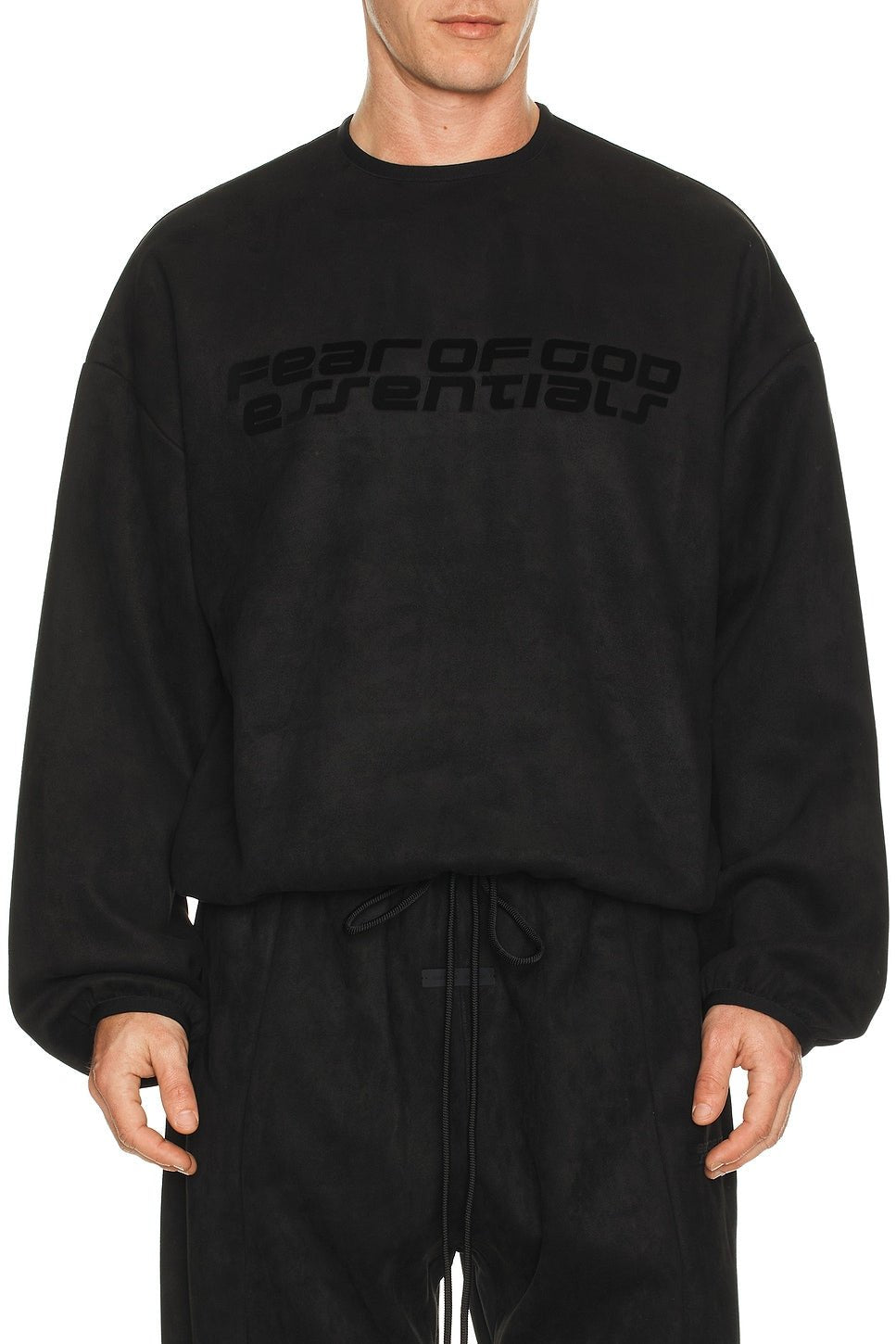 Fear of God Essentials Modern Crewneck Sweatshirt Vintage Black - Im Your Wardrobe