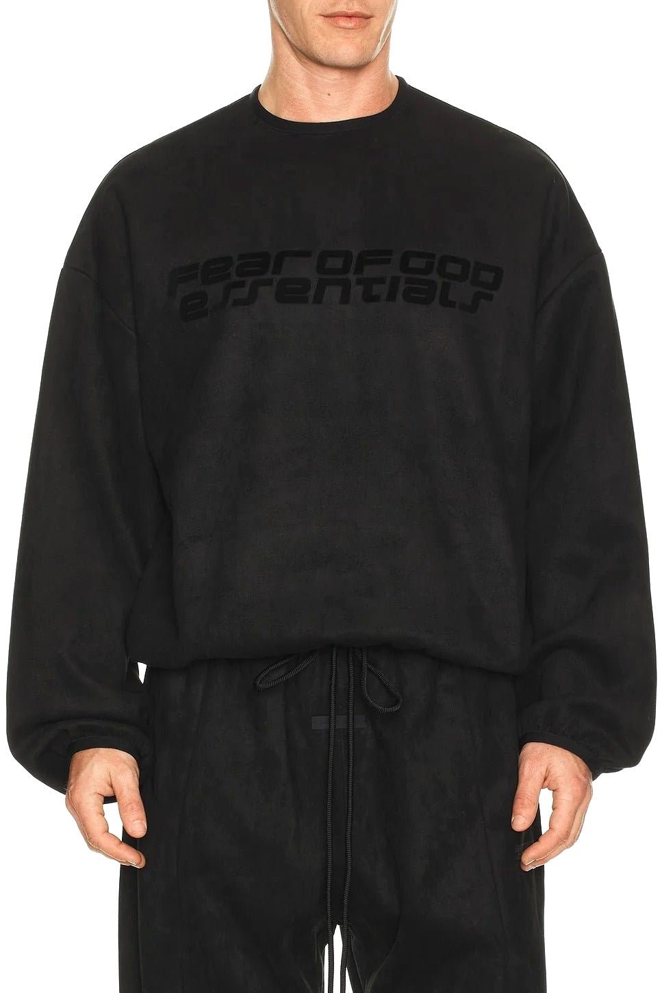 Fear of God Essentials Modern Crewneck Sweatshirt Vintage Black - Im Your Wardrobe