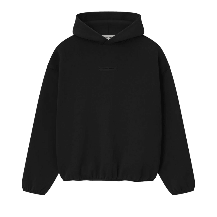 Fear of God Essentials Modern Fleece Hoodie Jet Black (SS25) - Im Your Wardrobe