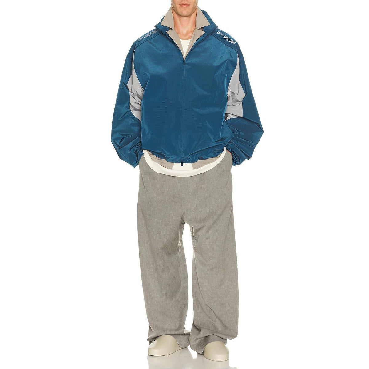 Fear of God Essentials Modern Moto Track Jacket Night Sea - Im Your Wardrobe