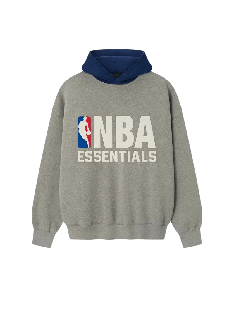 Fear of God Essentials NBA Sport Hoodie Concrete Heather/Estate Blue - Im Your Wardrobe