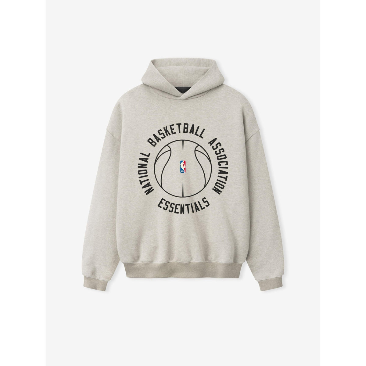 Fear of God Essentials NBA X Barkley Hendricks 90s Hoodie Heather Stone W/ Heather Rib - Im Your Wardrobe
