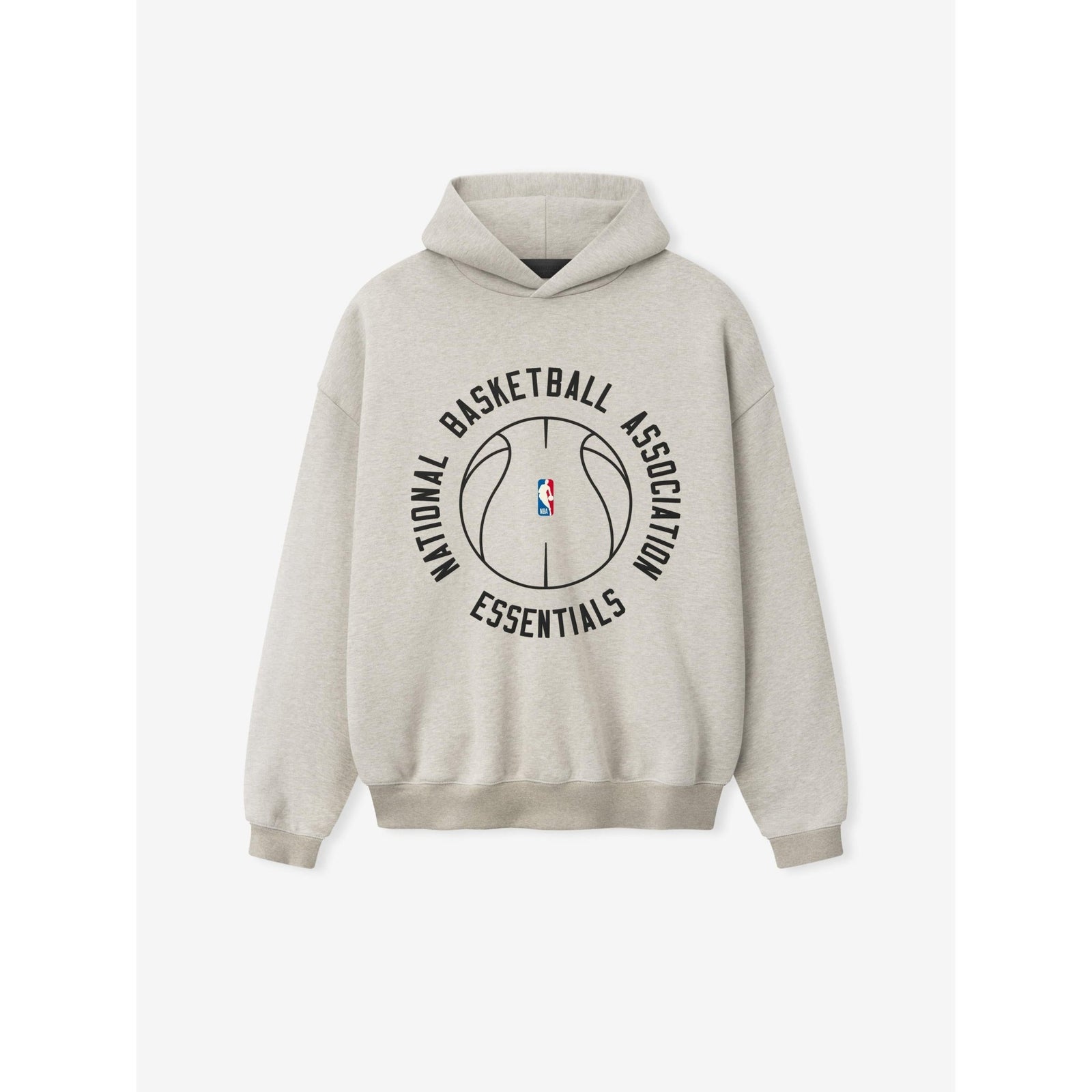 Fear of God Essentials NBA X Barkley Hendricks 90s Hoodie Heather Stone W/ Heather Rib - Im Your Wardrobe