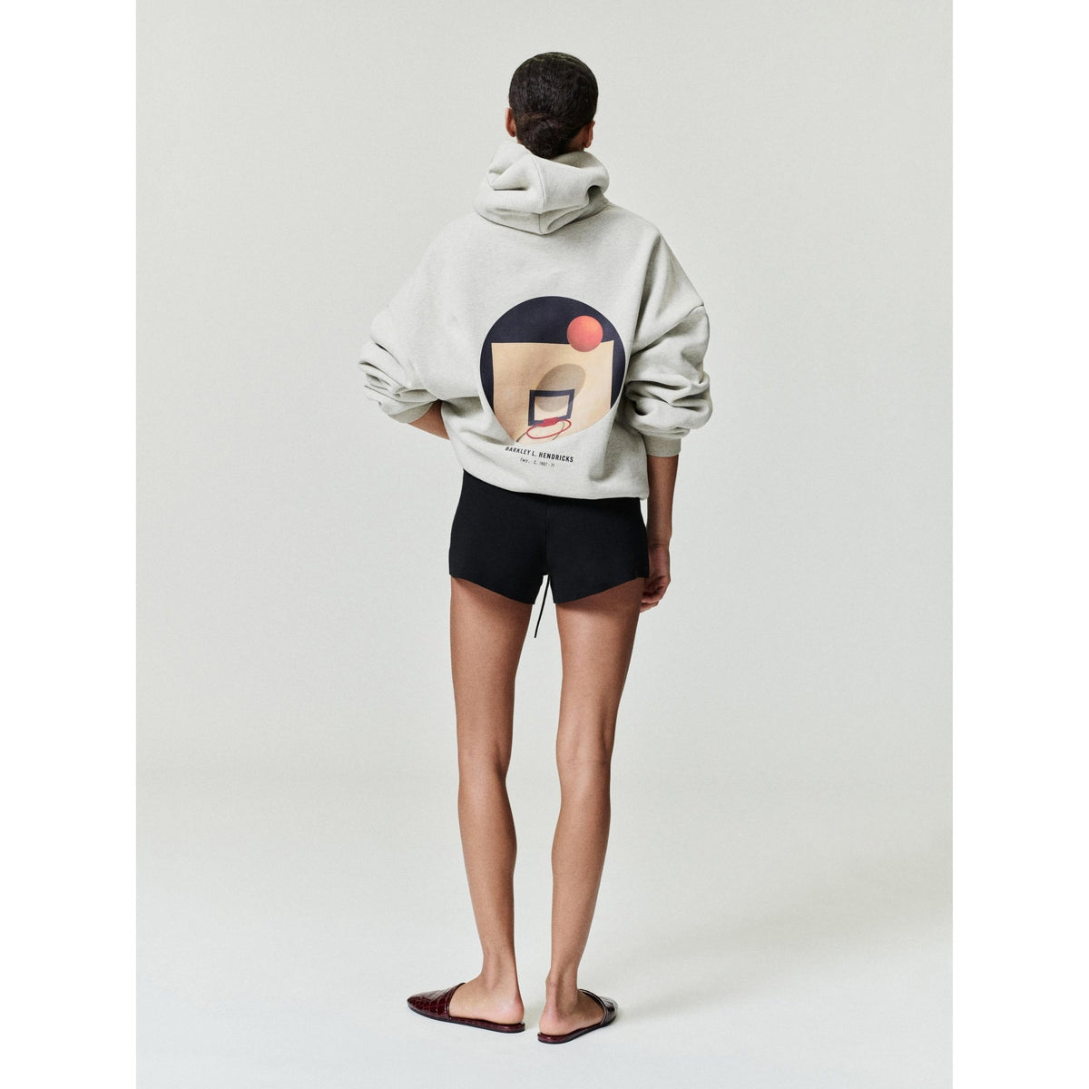 Fear of God Essentials NBA X Barkley Hendricks 90s Hoodie Heather Stone W/ Heather Rib - Im Your Wardrobe