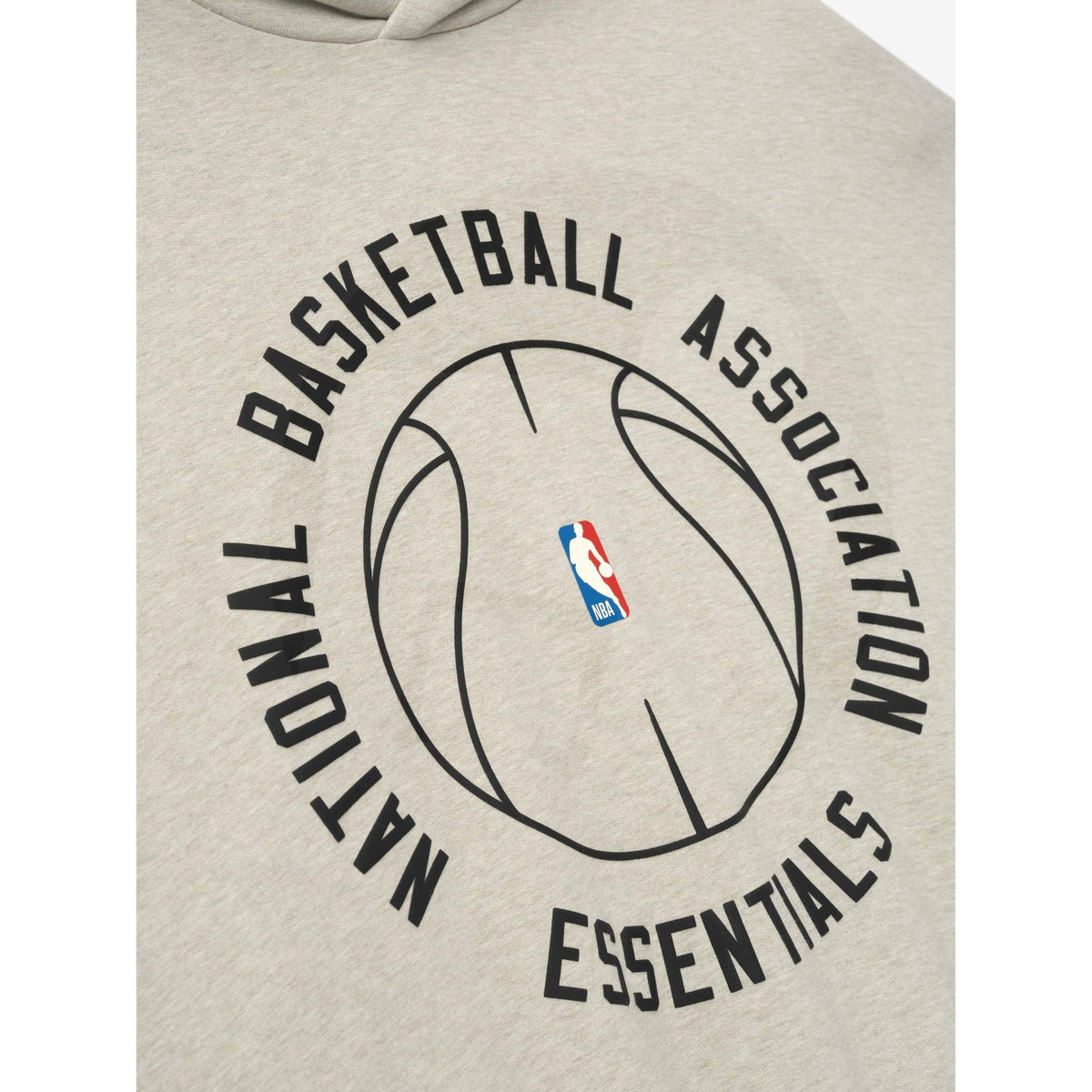 Fear of God Essentials NBA X Barkley Hendricks 90s Hoodie Heather Stone W/ Heather Rib - Im Your Wardrobe