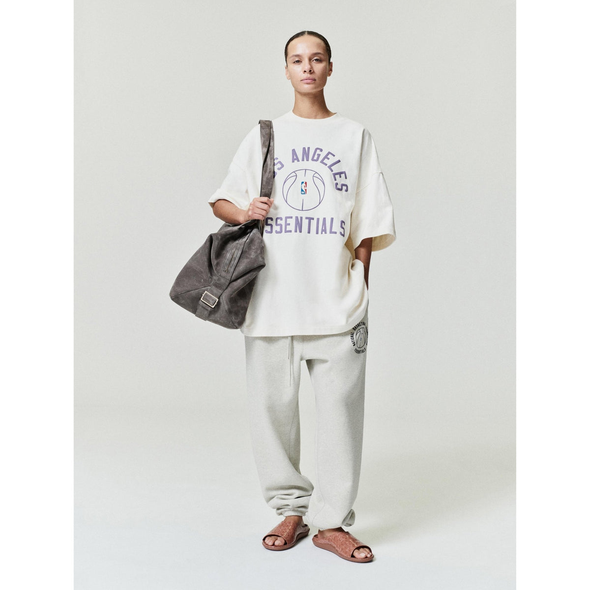 Fear of God Essentials NBA X Barkley Hendricks Classic Sweatpant Heather Stone - Im Your Wardrobe