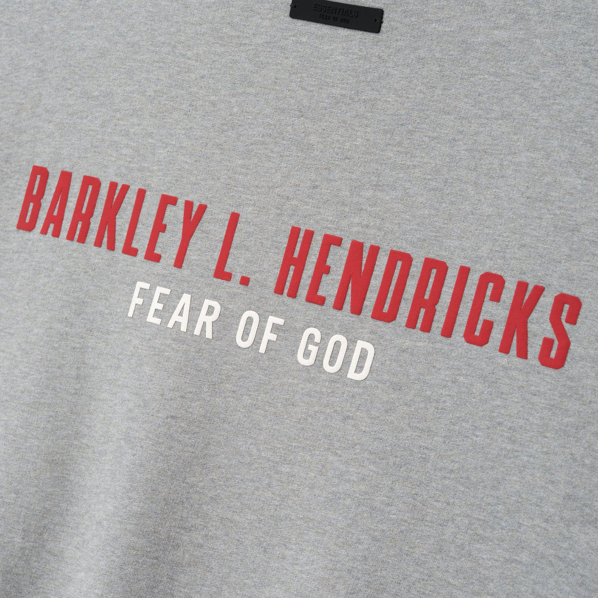 Fear Of God Essentials NBA X Barkley Hendricks Long Sleeve V - Neck Tee Concrete Heather - Im Your Wardrobe