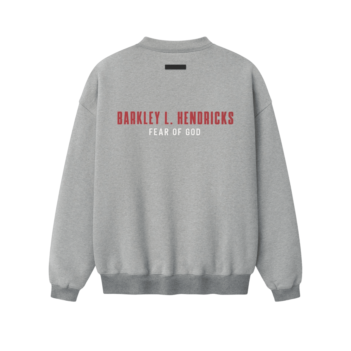 Fear Of God Essentials NBA X Barkley Hendricks Long Sleeve V - Neck Tee Concrete Heather - Im Your Wardrobe