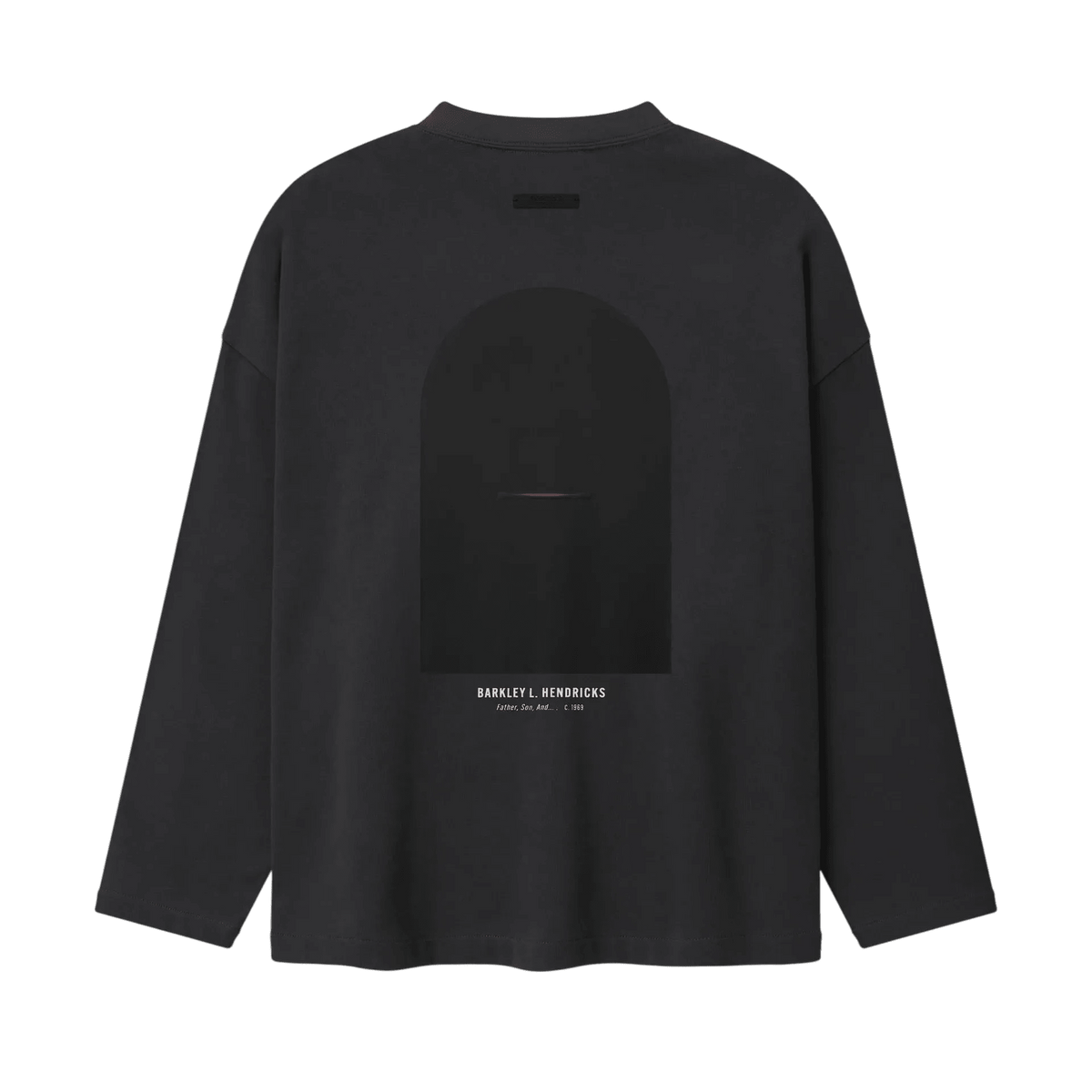 Fear Of God Essentials NBA X Barkley Hendricks Long Sleeve V - Neck Tee Faded Black - Im Your Wardrobe