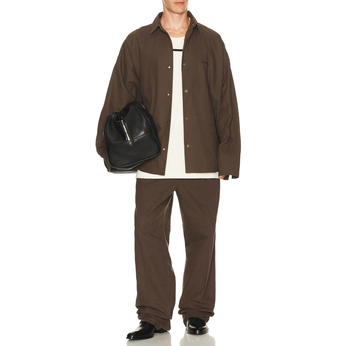 Fear of God Essentials Overshirt Brown - Im Your Wardrobe
