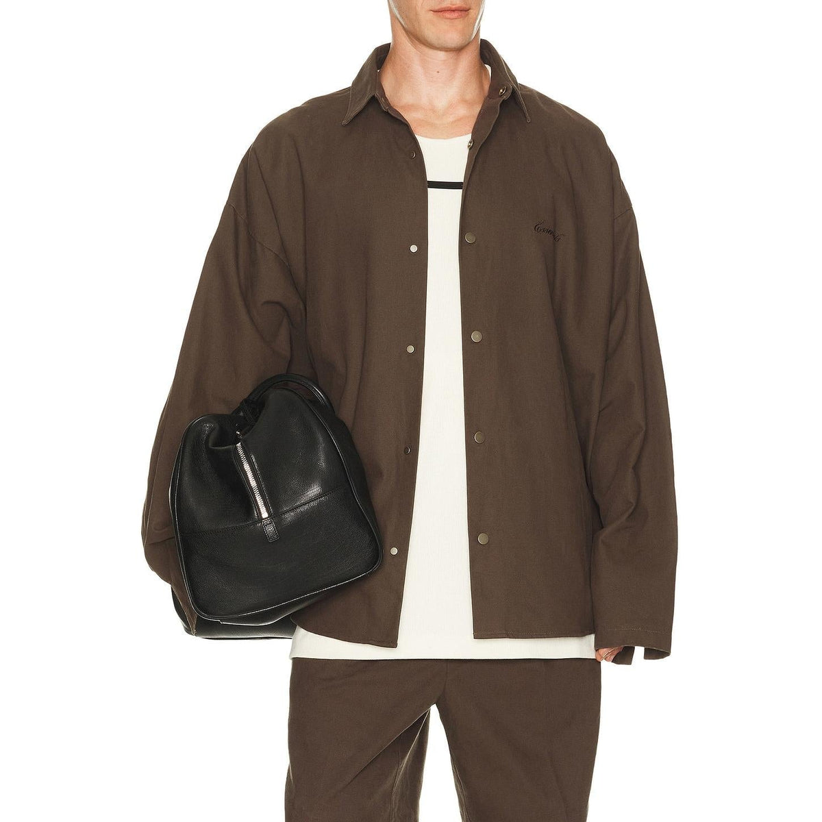 Fear of God Essentials Overshirt Brown - Im Your Wardrobe