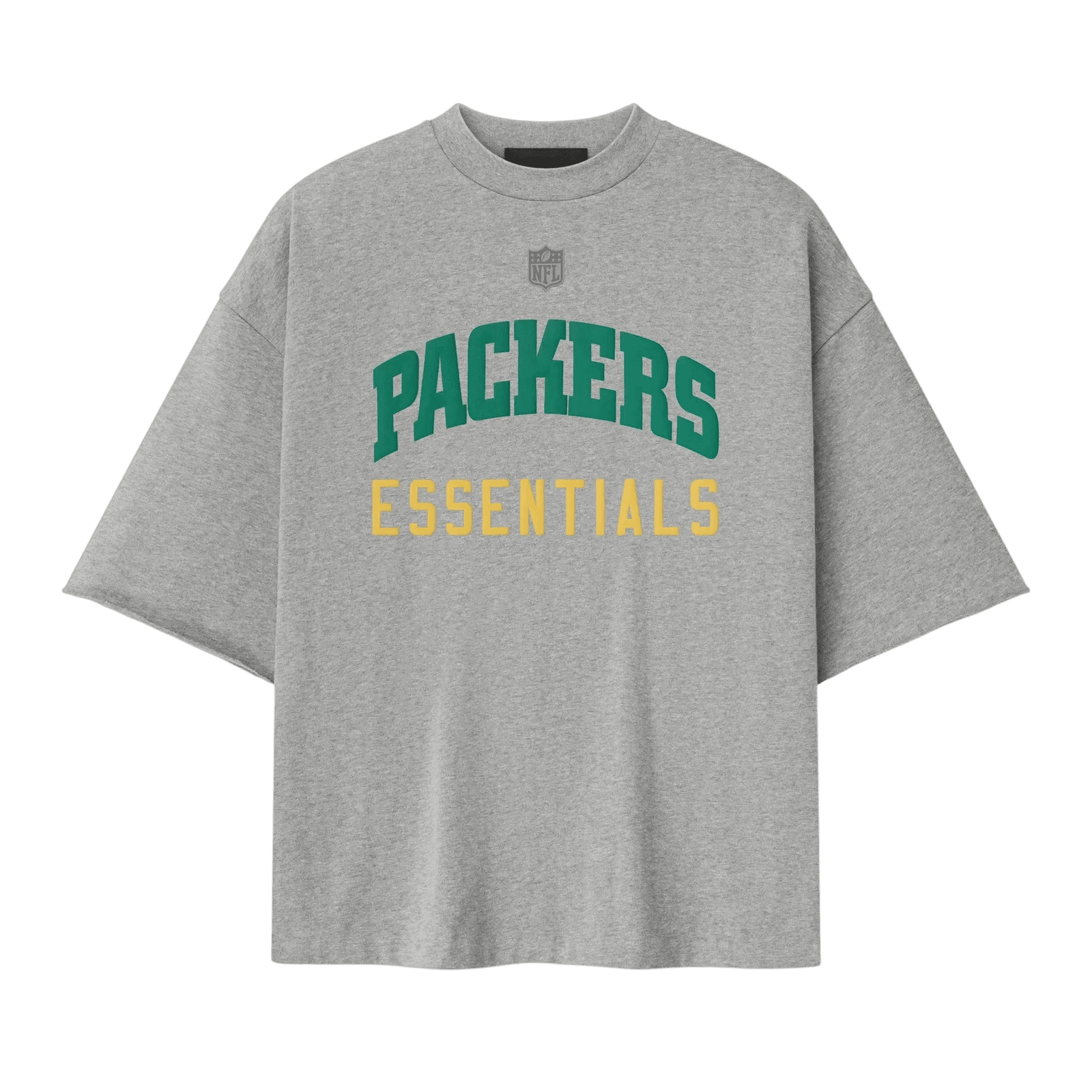 Fear of God Essentials Packers 90s 3/4 Sleeve Football Tee Concrete Heather