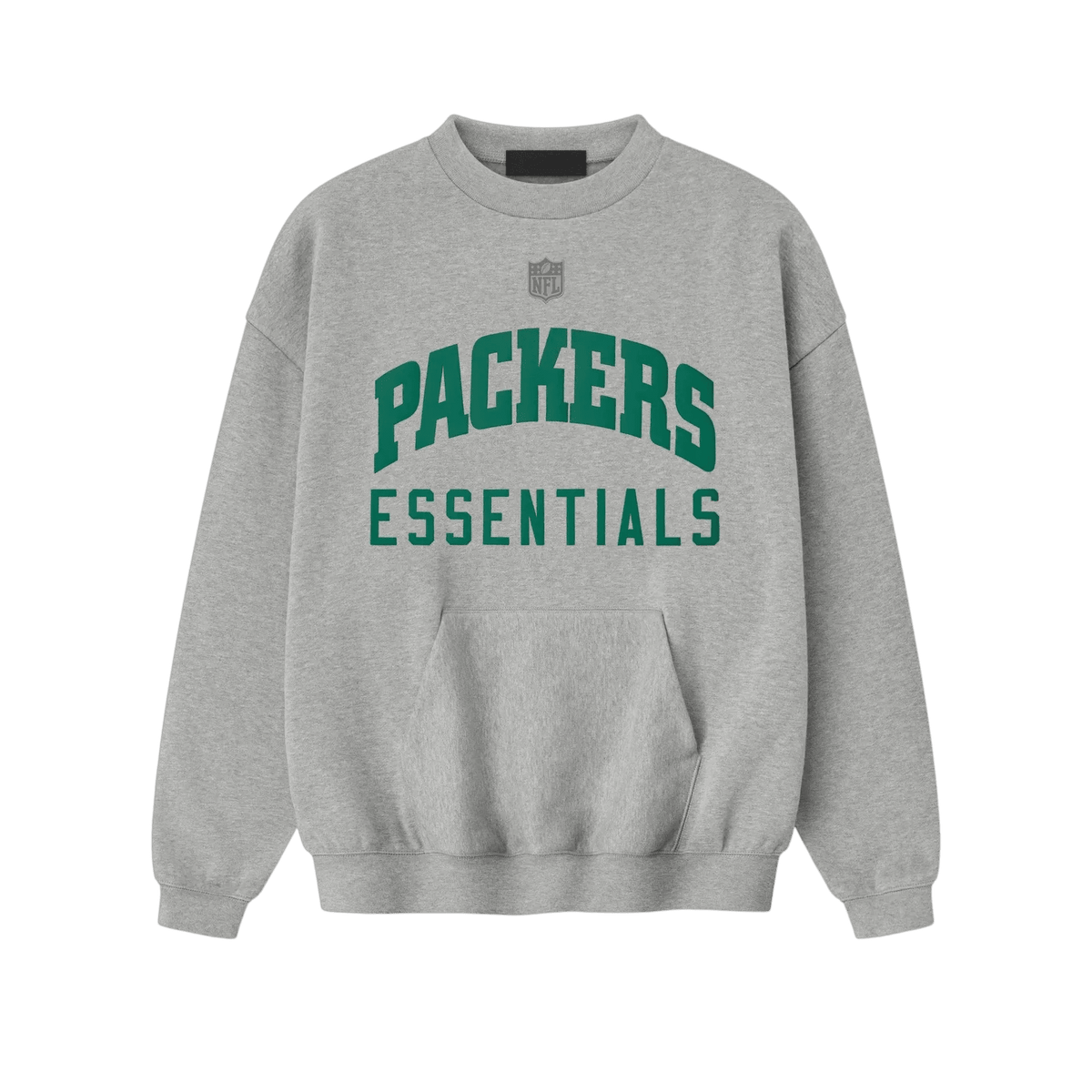 Fear of God Essentials Packers Sport Crewneck Concrete Heather - Im Your Wardrobe
