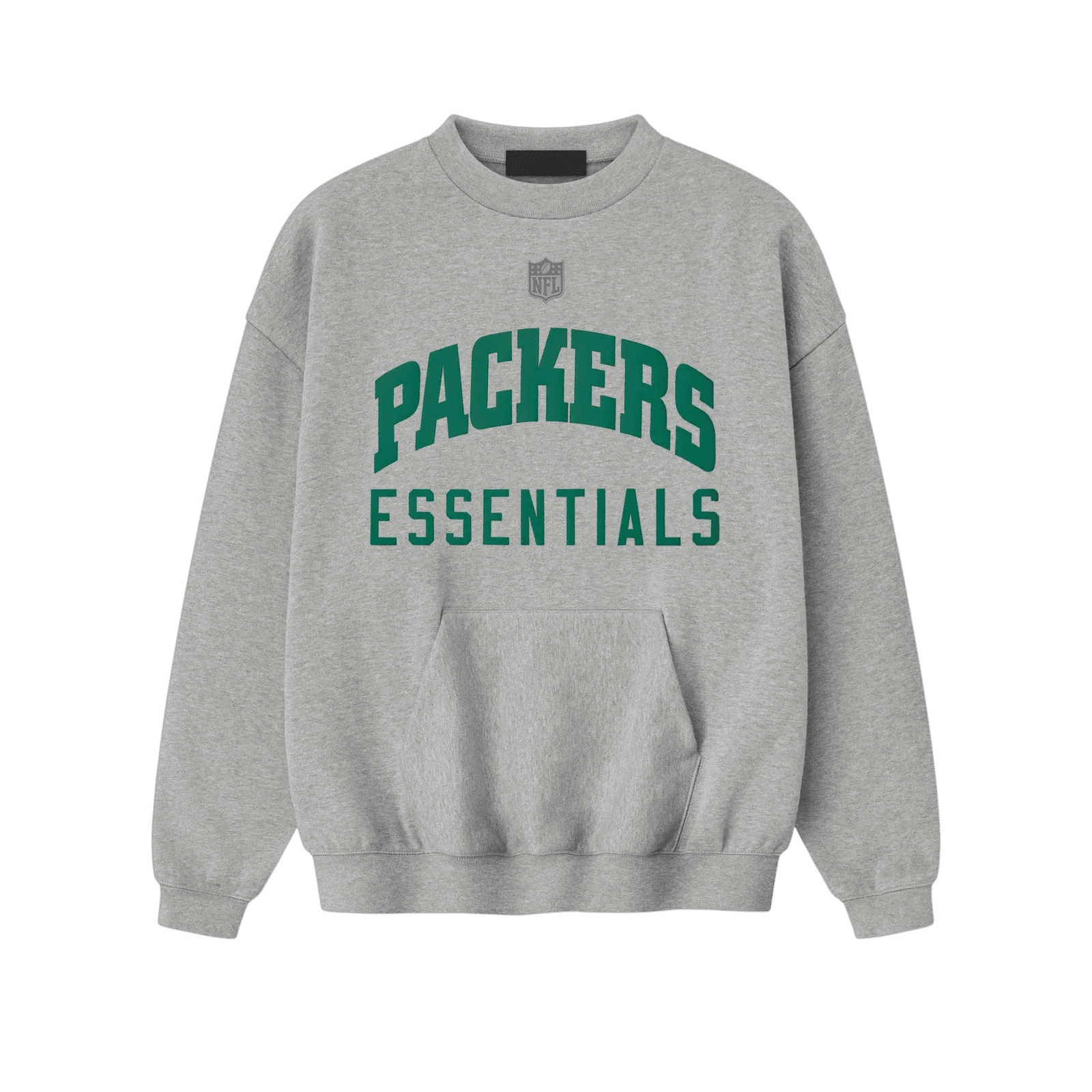 Fear of God Essentials Packers Sport Crewneck Concrete Heather - Im Your Wardrobe