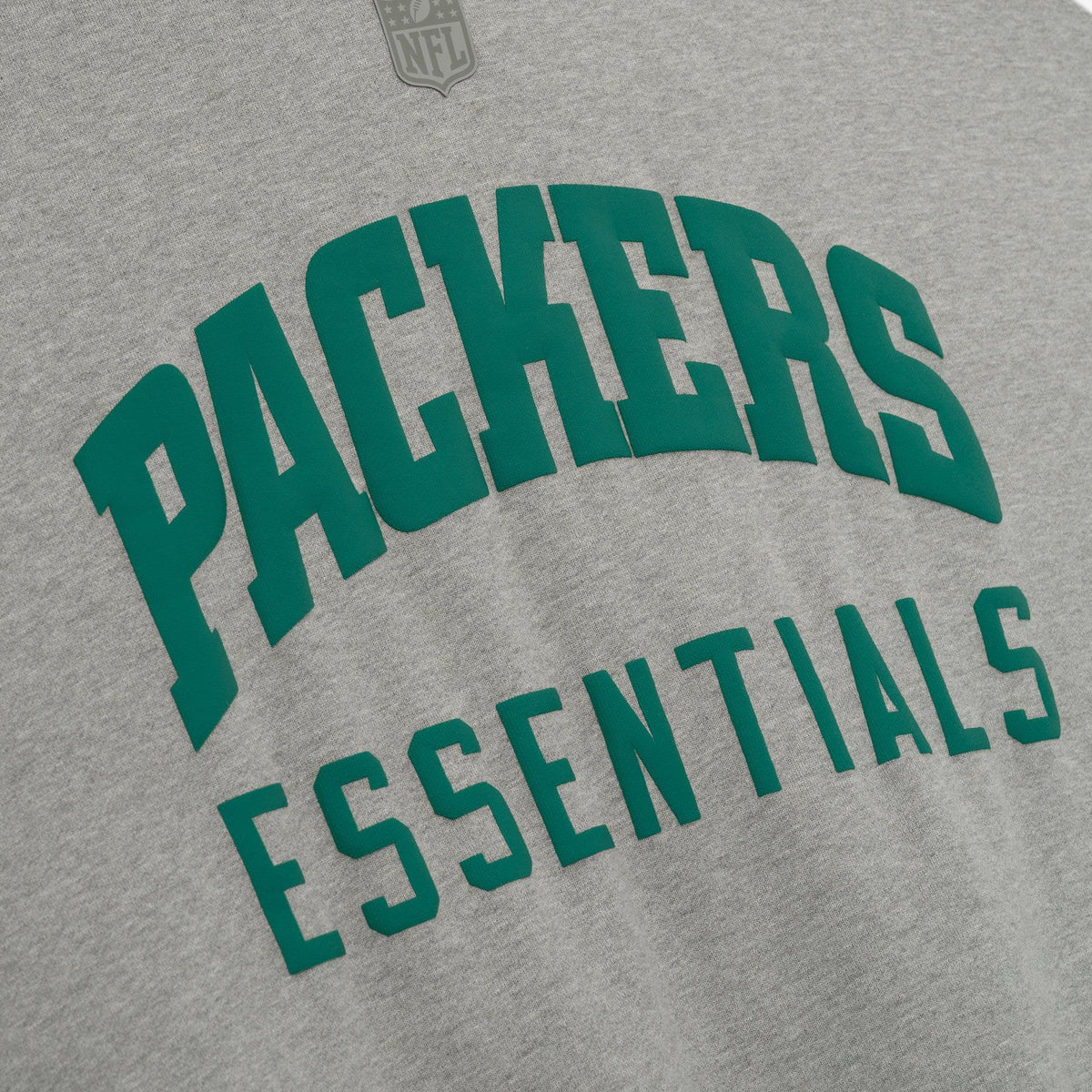Fear of God Essentials Packers Sport Hoodie Concrete Heather/Canyon - Im Your Wardrobe