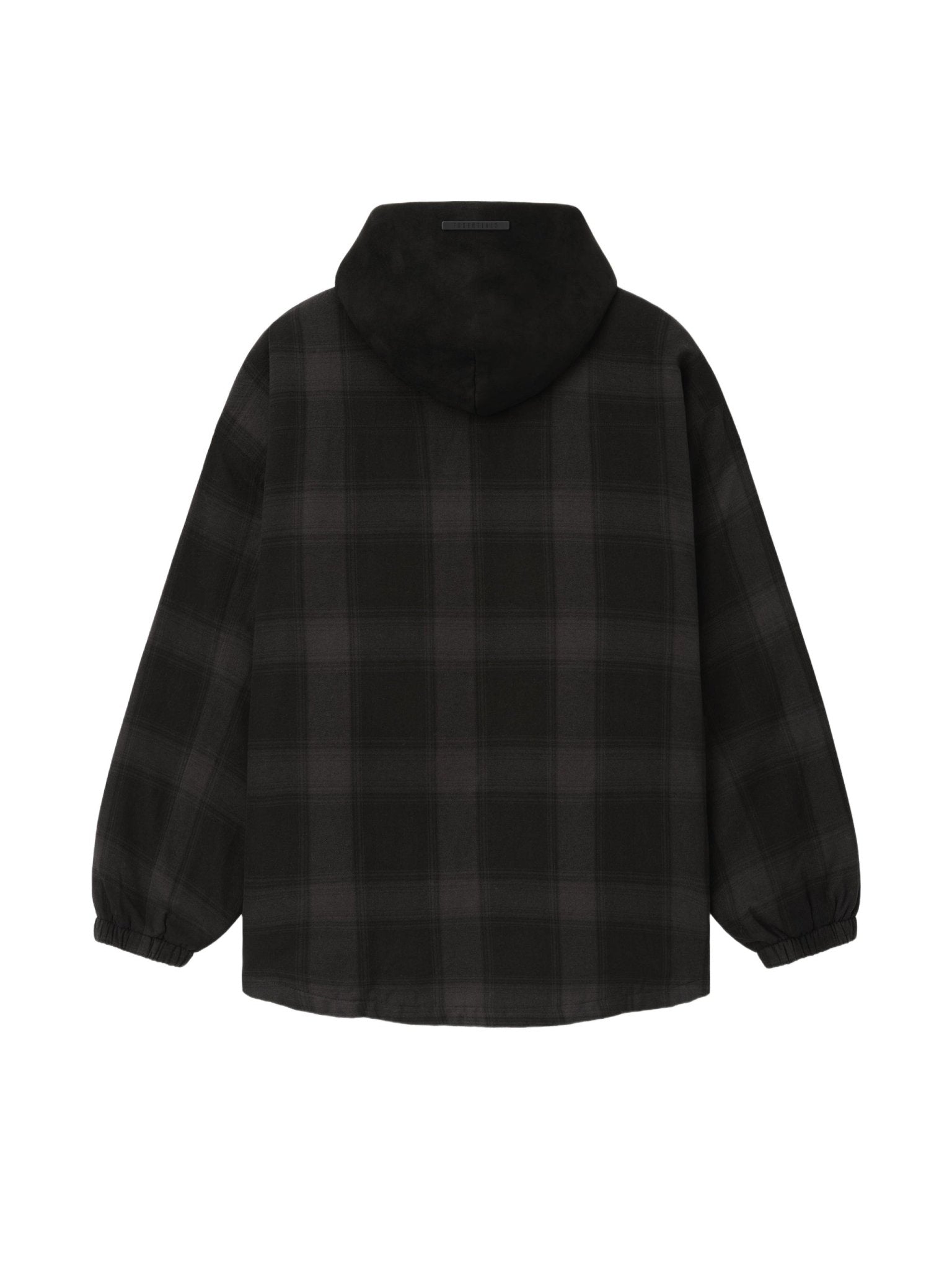 Fear of God Essentials Padded Shirt Jacket Overdyed Vintage Black Plaid - Im Your Wardrobe