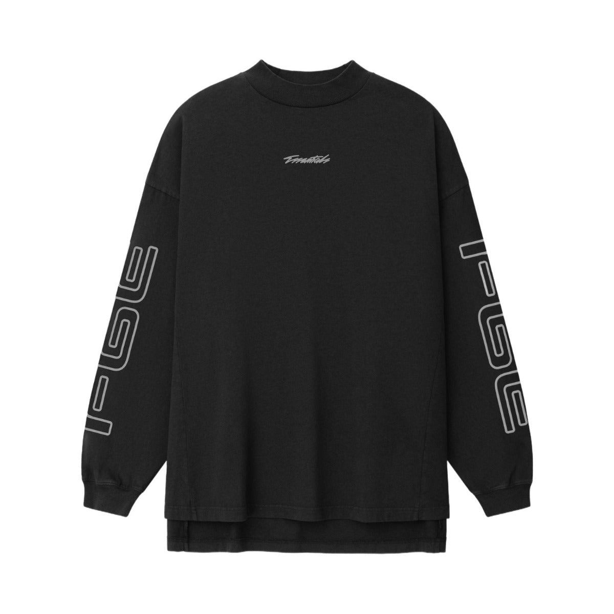 Fear of God Essentials Panelled Modern Long Sleeve Tee Washed Vintage Black - Im Your Wardrobe
