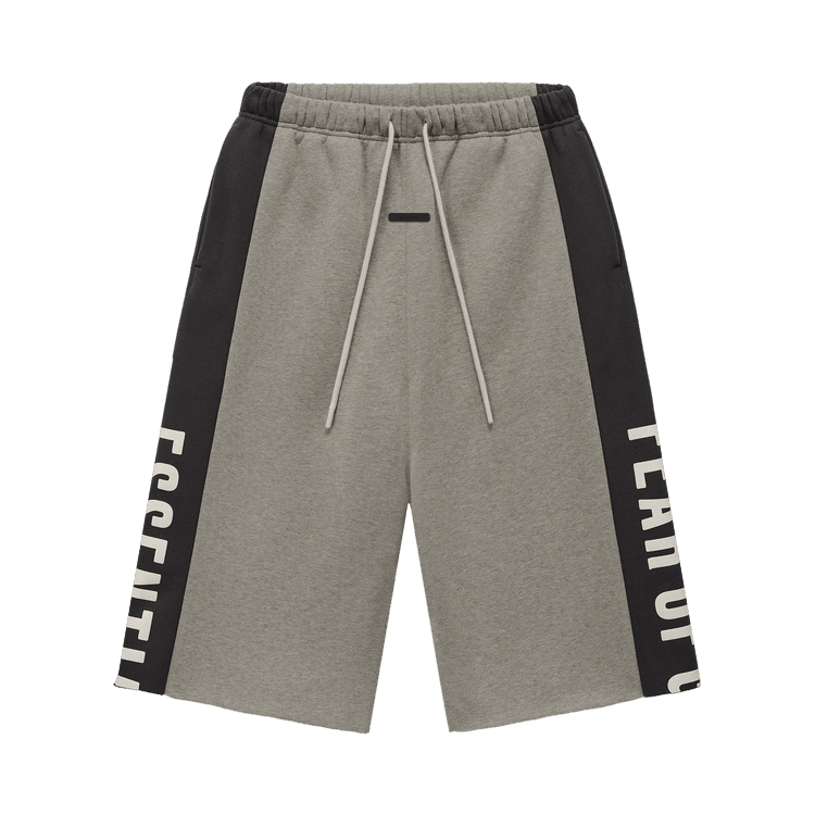 Fear of God Essentials Panelled Raw Cut Off Sweatpant Seal Heather/Iron Grey (SS26) - Im Your Wardrobe