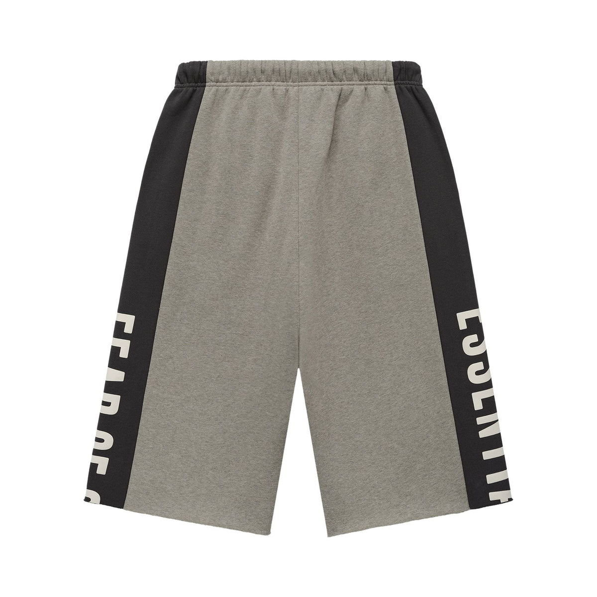 Fear of God Essentials Panelled Raw Cut Off Sweatpant Seal Heather/Iron Grey (SS26) - Im Your Wardrobe