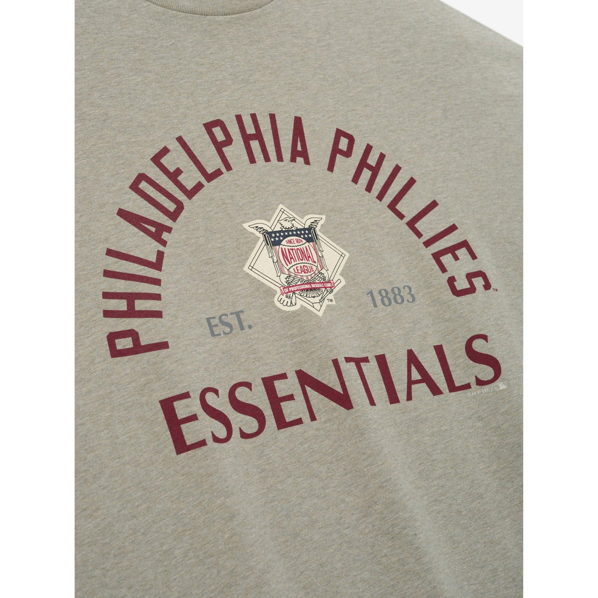 Fear of God Essentials Phillies National League Merch Tee Seal Heather - Im Your Wardrobe