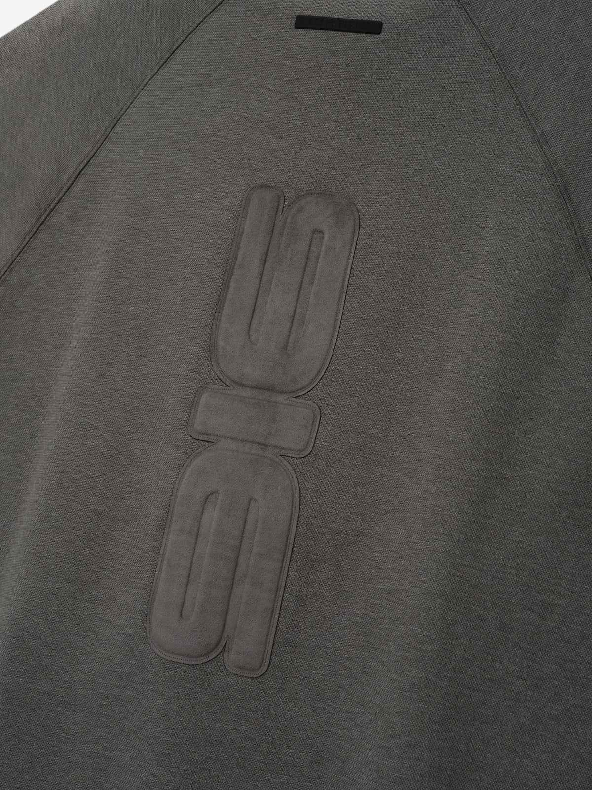 Fear of God Essentials Pique 90s Relaxed Mockneck Raglan LS Tee Ash Heather - Im Your Wardrobe
