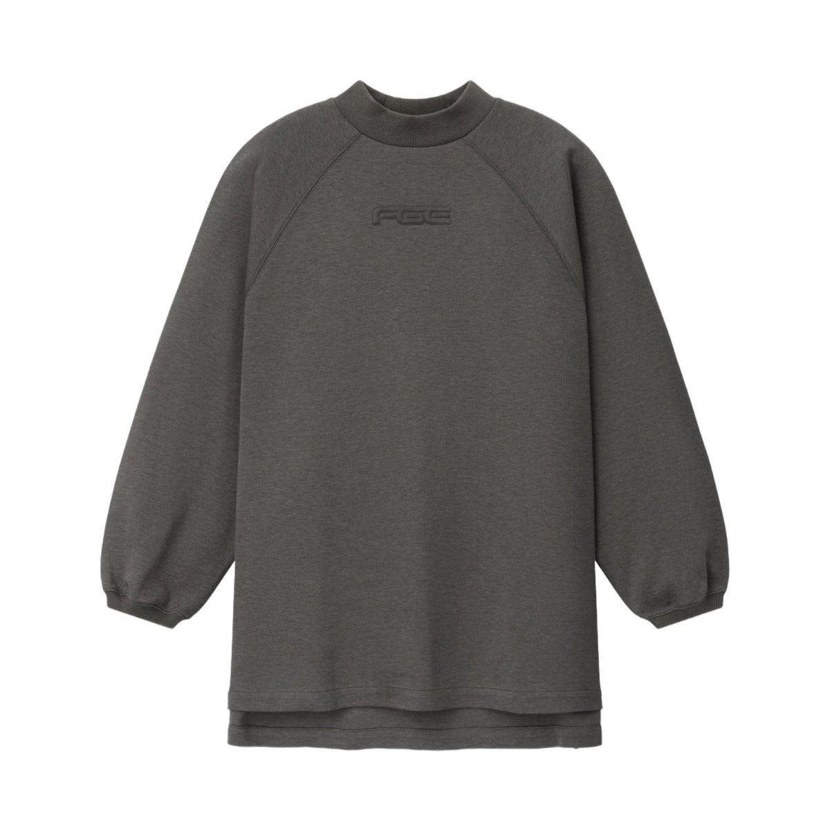 Fear of God Essentials Pique 90s Relaxed Mockneck Raglan LS Tee Ash Heather - Im Your Wardrobe