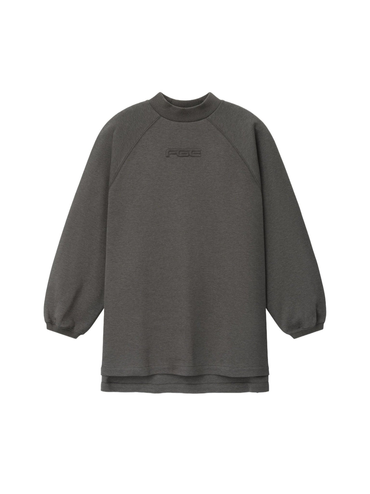 Fear of God Essentials Pique 90s Relaxed Mockneck Raglan LS Tee Ash Heather - Im Your Wardrobe